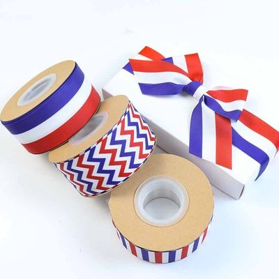 الحبر المطبوع بوليستر شريط Grosgrain بواسطة ساحة الشعار المخصص