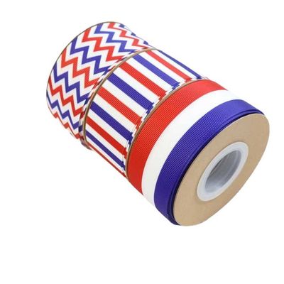 الحبر المطبوع بوليستر شريط Grosgrain بواسطة ساحة الشعار المخصص