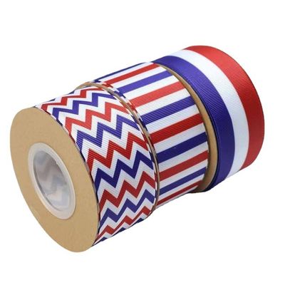الحبر المطبوع بوليستر شريط Grosgrain بواسطة ساحة الشعار المخصص