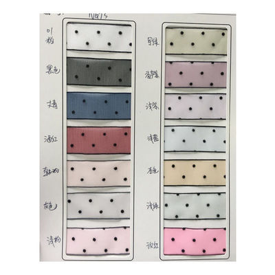 10mm-60mm Dot Velvet Wired Ribbon تطريز شريط مخملي مزدوج الجانبين