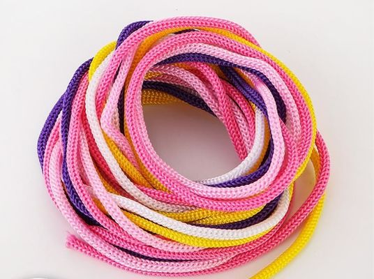 حبل البولي بروبلين 3 ملم وردي DIY حبل البولي بروبلين مزدوج