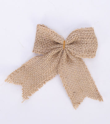 8cm*11cm قوس شريط الجوت الأخضر الوردي الزخرفي القوس الشريط