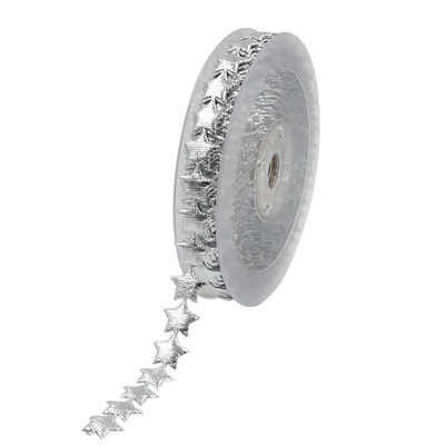 15mm * 15m الشريط النجمية المسمومة بالموجات فوق الصوتية شريط جاكارد عادي