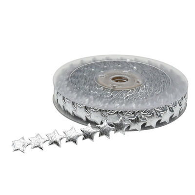 15mm * 15m الشريط النجمية المسمومة بالموجات فوق الصوتية شريط جاكارد عادي