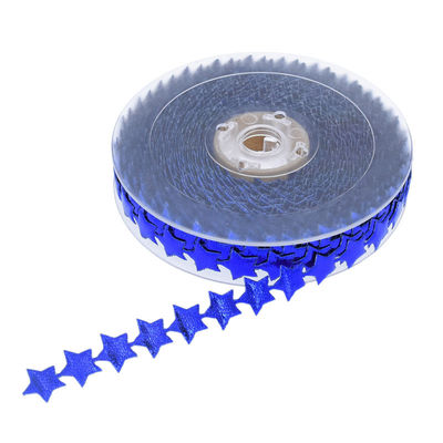 15mm * 15m الشريط النجمية المسمومة بالموجات فوق الصوتية شريط جاكارد عادي
