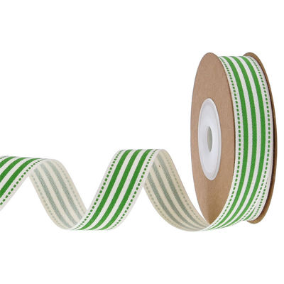 شريط هدية عيد الميلاد 15mm*3y شريط قطني أبيض مطبوع للحصول على الهدايا