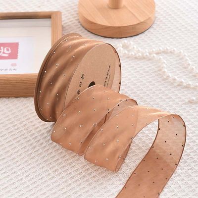 4 سم*18م شيني الماس بوليستر أورجانزا شريط ربط هدية عالية الجودة