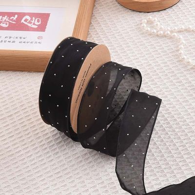 4 سم*18م شيني الماس بوليستر أورجانزا شريط ربط هدية عالية الجودة