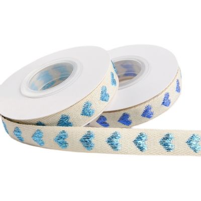 16mm*9m نمط القلب جاكارد الشريط القطني للملابس الملحقات