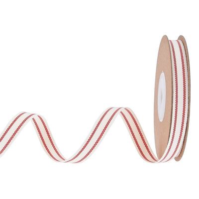 شريط القطن المخطط الأسود والأحمر من 10mm-38mm*10y للتعبئة والتغليف الهدايا ومكونات الملابس