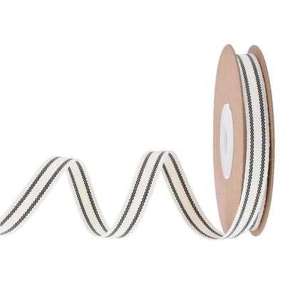شريط القطن المخطط الأسود والأحمر من 10mm-38mm*10y للتعبئة والتغليف الهدايا ومكونات الملابس