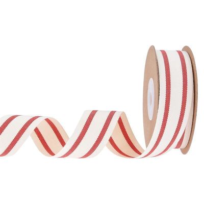 شريط القطن المخطط الأسود والأحمر من 10mm-38mm*10y للتعبئة والتغليف الهدايا ومكونات الملابس