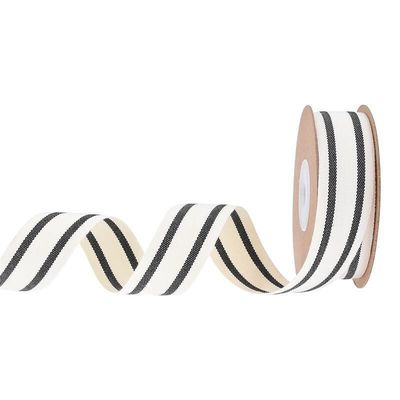 شريط القطن المخطط الأسود والأحمر من 10mm-38mm*10y للتعبئة والتغليف الهدايا ومكونات الملابس