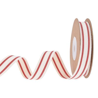 شريط القطن المخطط الأسود والأحمر من 10mm-38mm*10y للتعبئة والتغليف الهدايا ومكونات الملابس
